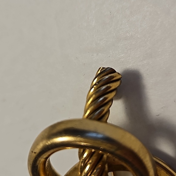 W. GERMANY Vintage Knotted Goldtone Brooch - Picture 4 of 6